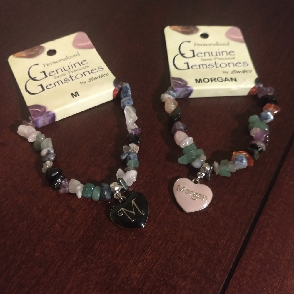 GENUINE Semi- Precious Gemstone Bracelet Set